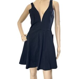 Lulus Forever Crush Black Strappy Sleeveless Skater Dress NWT medium